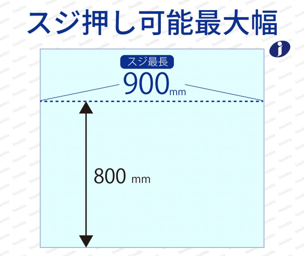 スジ押し可能最大幅