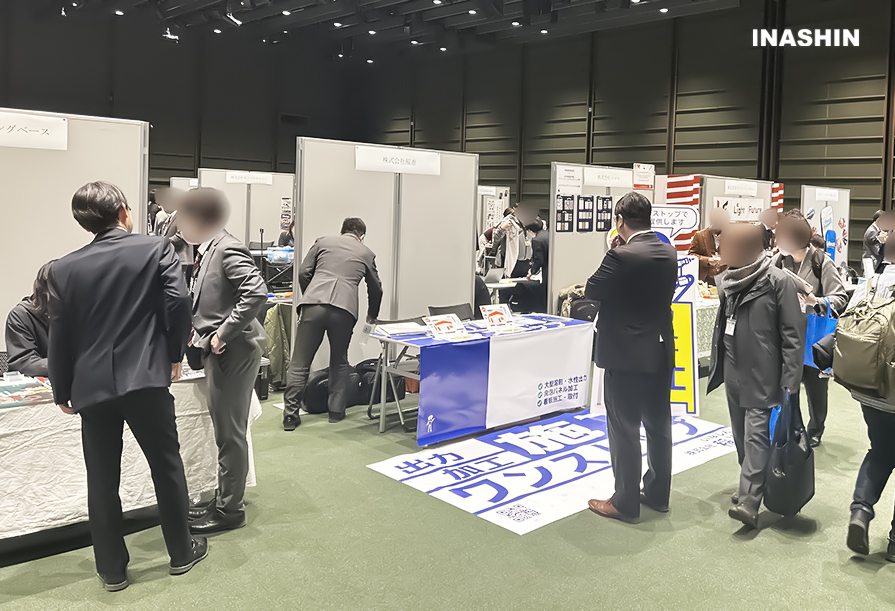 ミマキ展示会の稲進ブースの様子