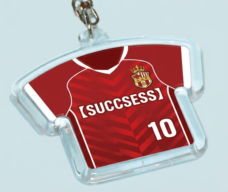 赤いユニホームのハメパチキーホルダー